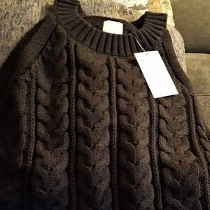 Black Cable Knit Sweater